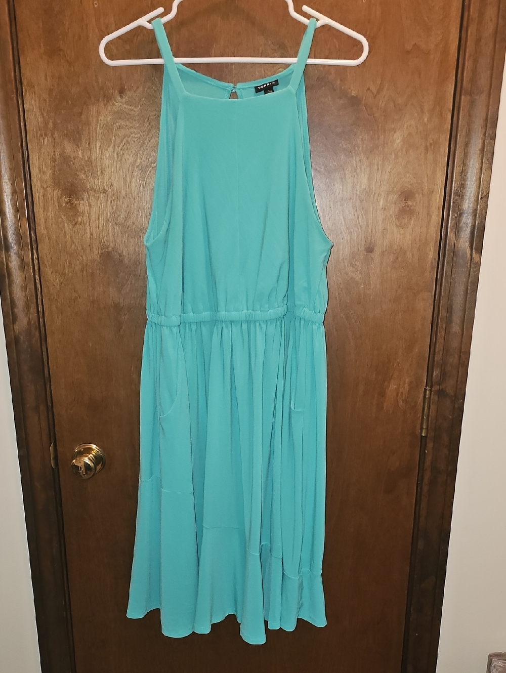 torrid Teal Halter-Style Midi Dress